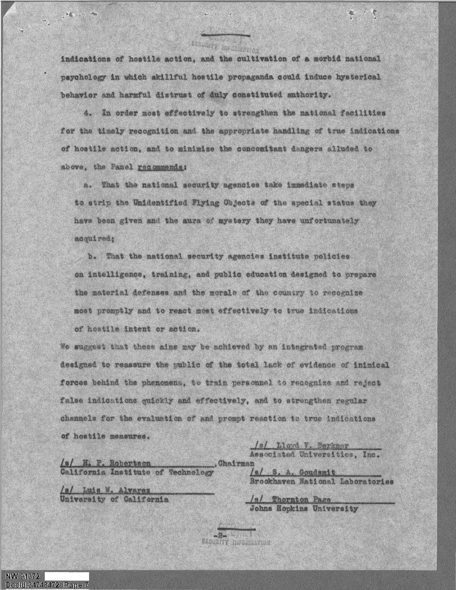 Transmission of CIA Scientific Advisory Panel Rept 1953 — página 7